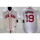 Men's Boston Red Sox #19 Roman Anthony White Player Name Cool Base Jersey