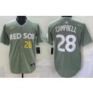 Men's Boston Red Sox #28 Kristian Campbell Light Green 2025 City Connect Player Name Limited Jersey