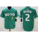 Men's Boston Red Sox #2 Alex Bregman Green 2025 City Connect Player Name Limited Jersey