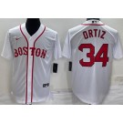 Men's Boston Red Sox #34 David Ortiz White Alternate Cool Base Jersey