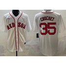Men's Boston Red Sox #35 Garrett Crochet White Cool Base Jersey