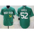 Men's Boston Red Sox #52 Wilyer Abreu Green 2025 City Connect Player Name Limited Jersey