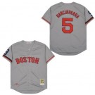 Men's Boston Red Sox #5 Nomar Garciaparra Gray 2002 Throwback Jersey