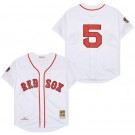 Men's Boston Red Sox #5 Nomar Garciaparra White 1997 Throwback Jersey