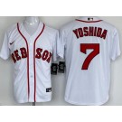 Men's Boston Red Sox #7 Masataka Yoshida White Cool Base Jersey