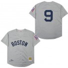 Men's Boston Red Sox #9 Ted Williams Gray 1939 Throwback Jersey