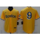 Men's Boston Red Sox #9 Ted Williams Yellow 2021 City Cool Base Jersey