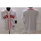Men's Boston Red Sox Blank White Cool Base Jersey