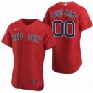 Men's Boston Red Sox Customized Red Alternate Authentic Jersey