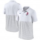 Men's Boston Red Sox White Stripes Patchwork Polo