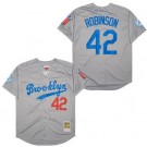 Men's Brooklyn Dodgers #42 Jackie Robinson Gray Honor Commemoration Throwback Jersey