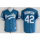 Men's Brooklyn Dodgers #42 Jackie Robinson Light Blue Cooperstown Collection Jersey