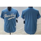 Men's Brooklyn Dodgers Blank Light Blue Cooperstown Collection Cool Base Jersey