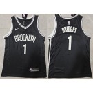 Men's Brooklyn Nets #1 Mikal Bridges Black Icon Swingman Jersey