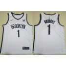 Men's Brooklyn Nets #1 Mikal Bridges White Icon Sponsor Swingman Jersey