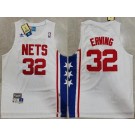 Men's Brooklyn Nets #32 Julius Erving White Throwback Swingman Jersey