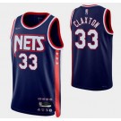 Men's Brooklyn Nets #33 Nicolas Claxton Navy City Diamond 75th Icon Hot Press Jersey