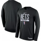 Men's Brooklyn Nets Black 2022 Legend On Court Practice Performance Long Sleeve T Shirt