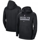 Men's Brooklyn Nets Black Spotlight On Court Practice Performance Pullover Hoodie