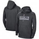 Men's Brooklyn Nets Charcoal Spotlight On Court Practice Performance Pullover Hoodie