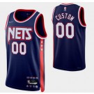 Men's Brooklyn Nets Custom Navy City Diamond 75th Icon Hot Press Jersey
