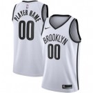 Men's Brooklyn Nets Custom White Icon Hot Press Jersey
