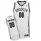Men's Brooklyn Nets Customized White Swingman Adidas Jersey