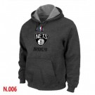 Men's Brooklyn Nets Dark Grey Printed Pullover Hoodie