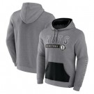 Men's Brooklyn Nets Gray Off The Bench Color Block Pullover Hoodie