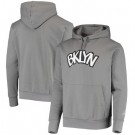 Men's Brooklyn Nets Gray Statement Edition Fleece Pullover Hoodie
