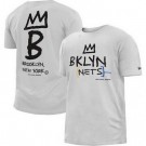 Men's Brooklyn Nets White 2022 City Edition Brushed Jersey T Shirt