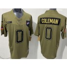 Men's Buffalo Bills #0 Keon Coleman Limited Green 2025 Salute To Service Jersey
