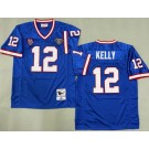 Men's Buffalo Bills #12 Jim Kelly Blue 1994 Throwback Jersey