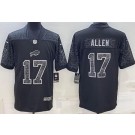 Men's Buffalo Bills #17 Josh Allen Limited Black RFLCTV Jersey