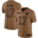 Men's Buffalo Bills #17 Josh Allen Limited Brown 2023 Salute To Service Jersey