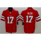 Men's Buffalo Bills #17 Josh Allen Limited Red Rush Jersey
