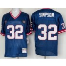 Men's Buffalo Bills #32 OJ Simpson Blue Throwback Jersey