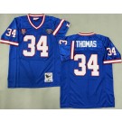 Men's Buffalo Bills #34 Thurman Thomas Blue 1990 Throwback Jersey