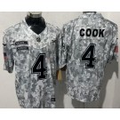Men's Buffalo Bills #4 James Cook Limited Arctic Camo 2024 Salute to Service Jersey