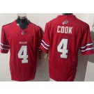 Men's Buffalo Bills #4 James Cook Limited Red FUSE Vapor Jersey