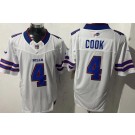 Men's Buffalo Bills #4 James Cook Limited White FUSE Vapor Jersey