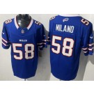 Men's Buffalo Bills #58 Matt Milano Limited Blue FUSE Vapor Jersey