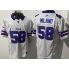 Men's Buffalo Bills #58 Matt Milano Limited White FUSE Vapor Jersey