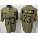 Men's Buffalo Bills #73 Dion Dawkins Limited Green 2025 Salute To Service Jersey