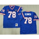 Men's Buffalo Bills #78 Bruce Smith Blue 1990 Throwback Jersey