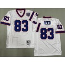 Men's Buffalo Bills #83 Andre Reed White 1990 Throwback Jersey