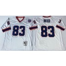 Men's Buffalo Bills #83 Andre Reed White Throwback Jersey