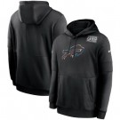 Men's Buffalo Bills Black Crucial Catch Sideline Performance Pullover Hoodie