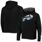Men's Buffalo Bills Black Training Collection Raglan Pullover Hoodie