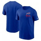 Men's Buffalo Bills Blue Sideline Infograph Lockup Performance T Shirt